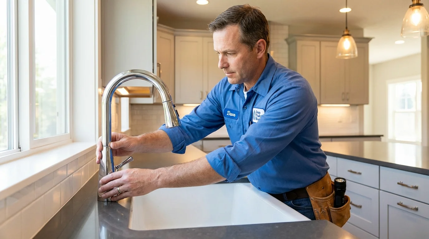 Kitchen faucet installation by Johns Plumbing LLC in Grain Valley